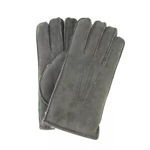 Eastern Counties Leather Mens MSG/SP Sheepskin 3 Point Stitch Gloves / Gray